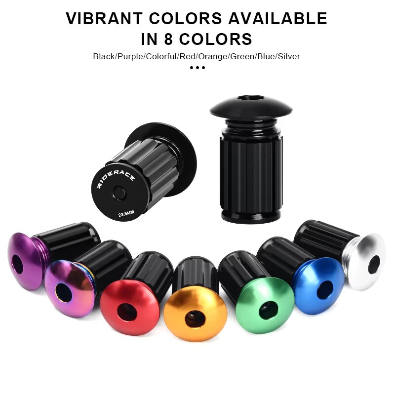 Mountain Biking Hat - RIDERACE Bicycle Handlebar End Plugs Aluminum