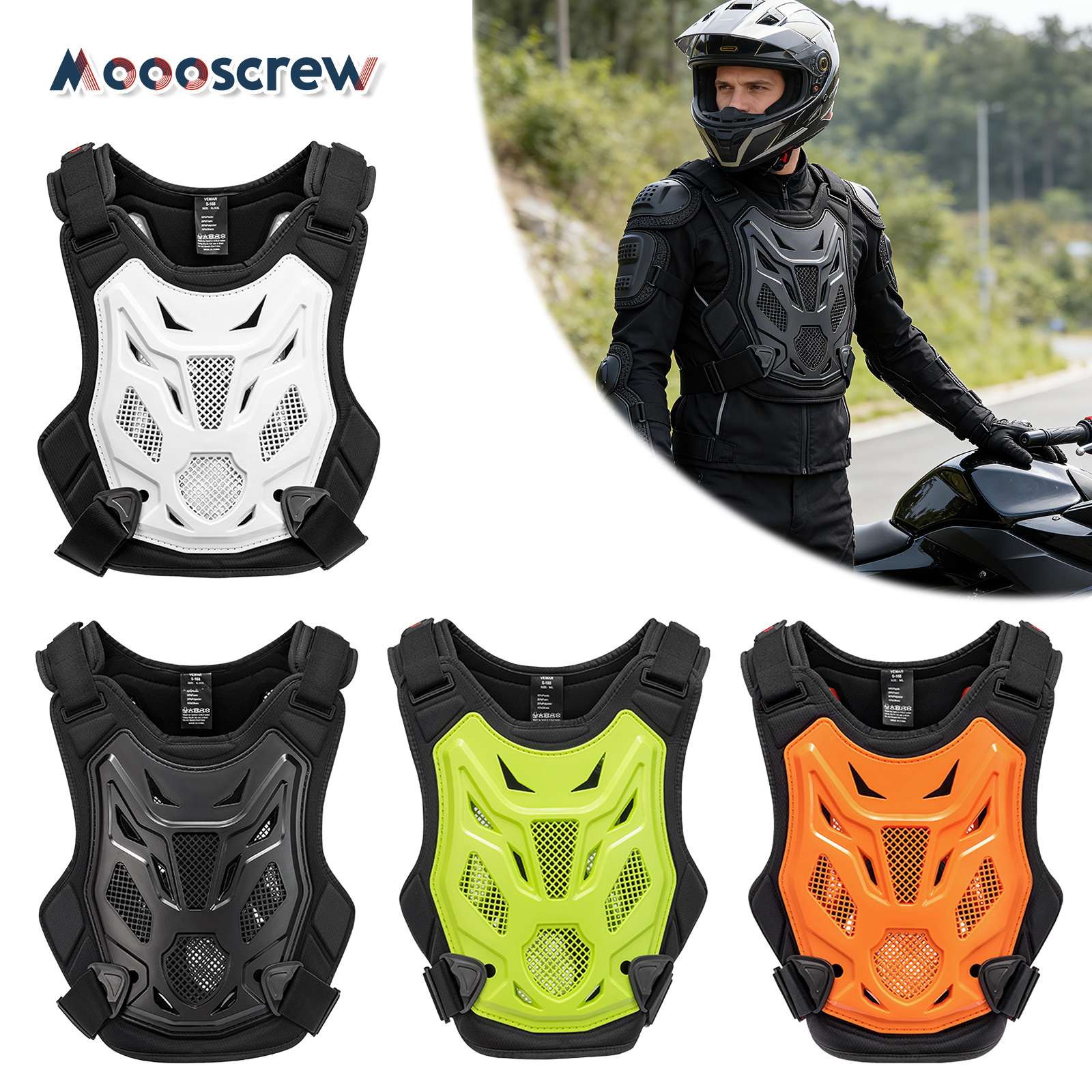 Mountain Biking Body Armour - Motorcycle Armor Vest with Chest Back