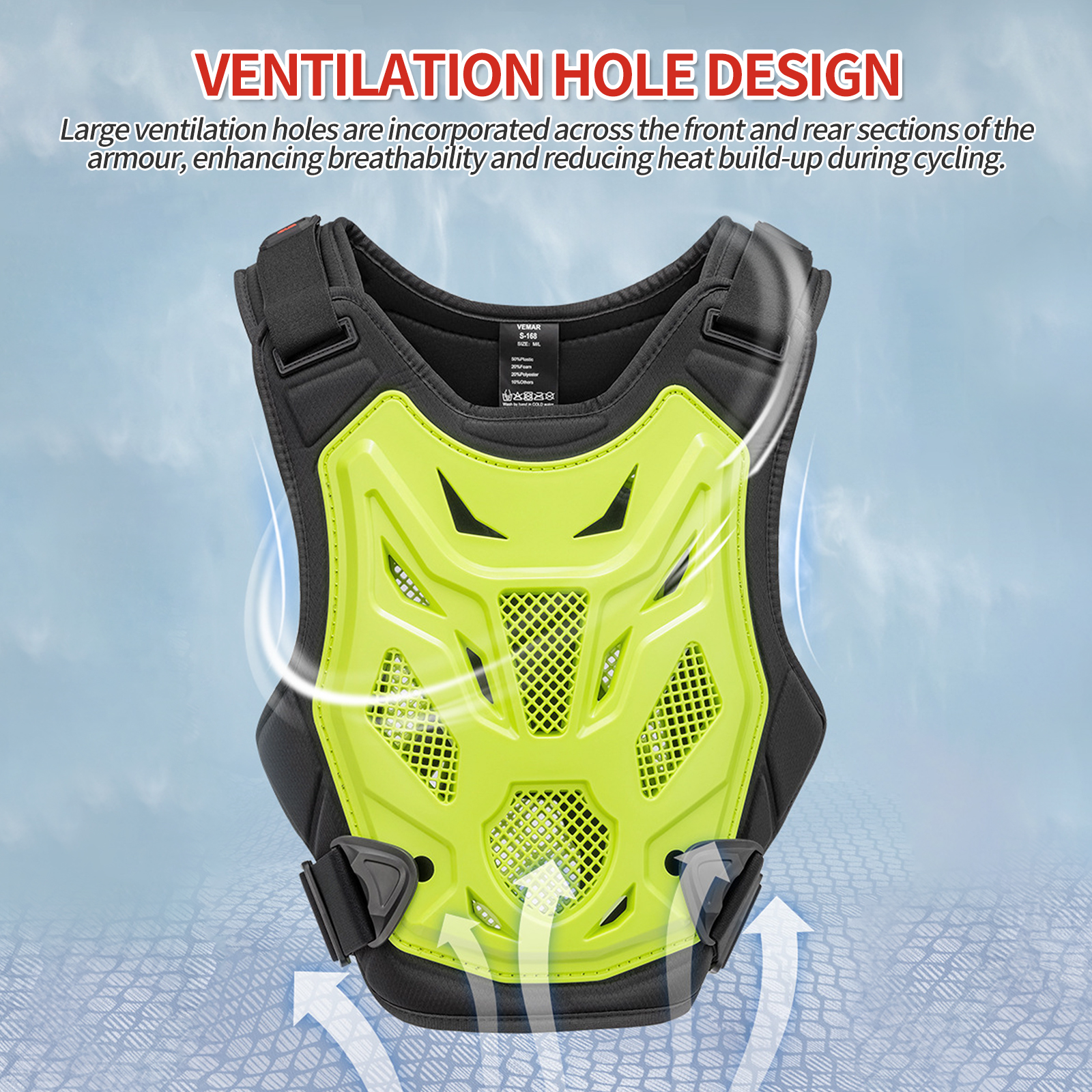 Motorcycle Armor Vest with Che - Mountain Biking Body Armour ulasan dan harga