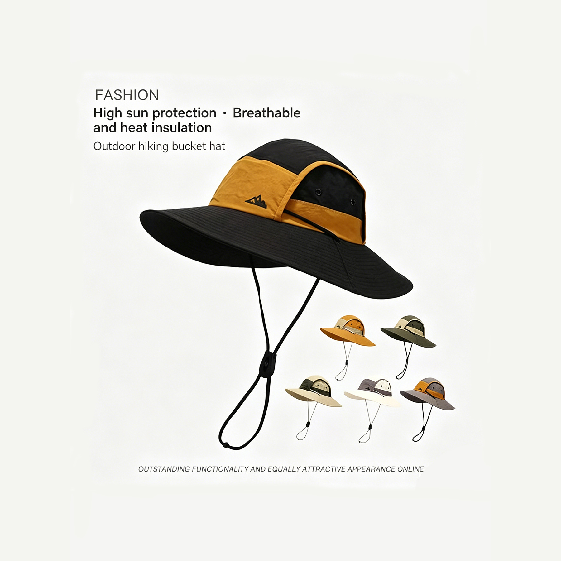 Wide-brim color-block outdoor  - Mountain Biking Hat ulasan dan harga